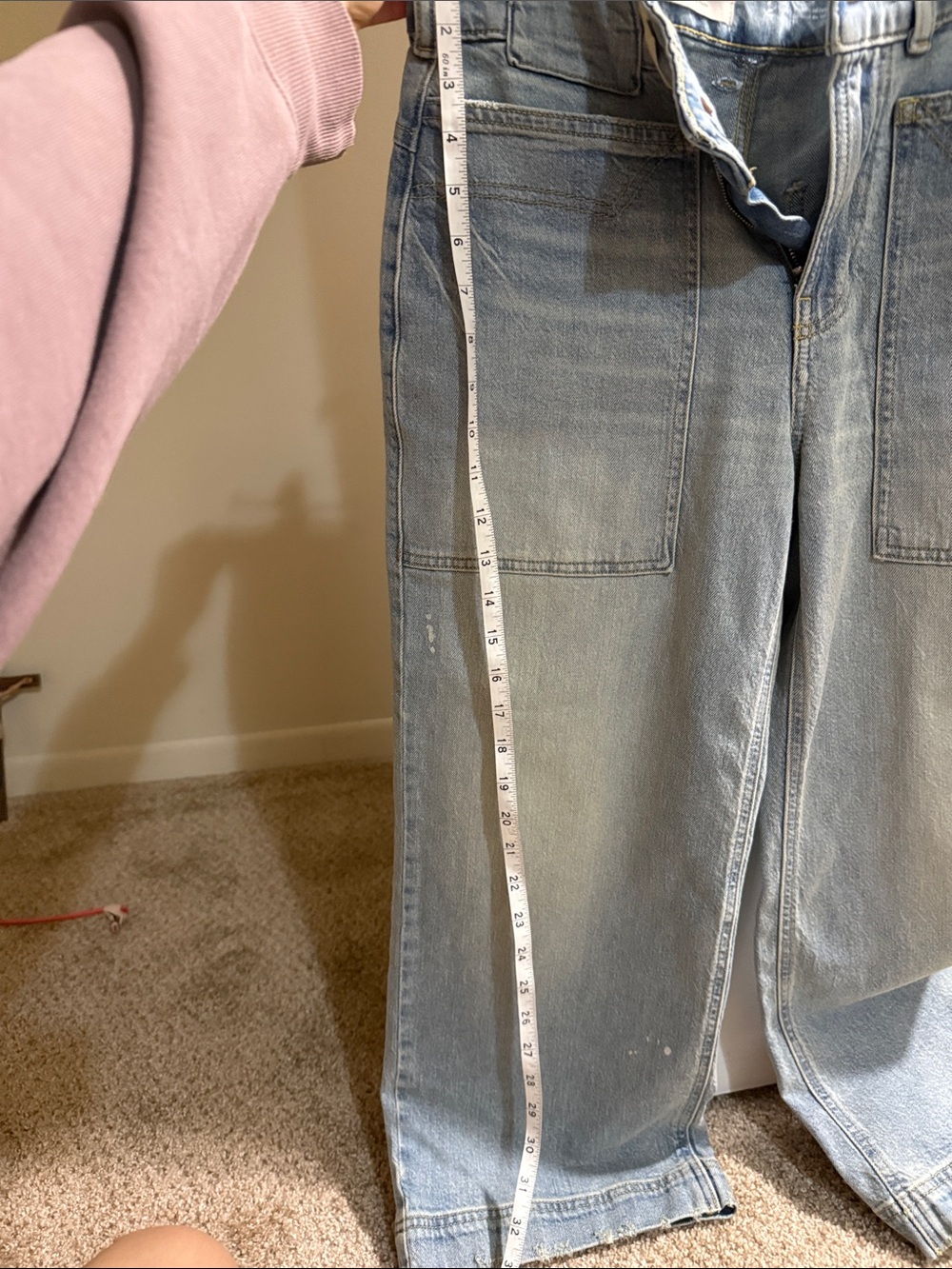 Pilcro Light Blue Wide-Leg Women's Jeans - Picture 5 of 5